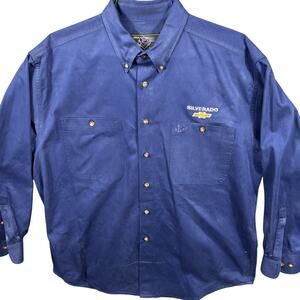 CHASE AUTHENTICS Chevy Silverado Crew Long Sleeve Shirt/ Blue /Size Large‎